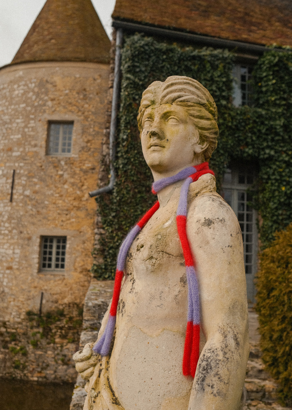 Scarf Ugo - Rayure Bowie (Lavande)