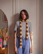 Scarf Ugo - Rayure Bowie (Café)